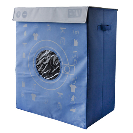 洗衣機造型收納箱-藍