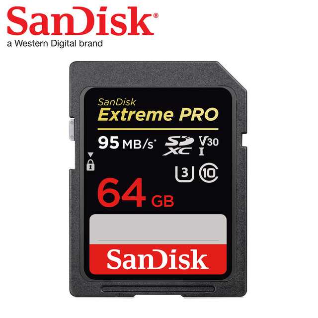 【SanDisk】Extreme PRO SDHC/SDXC UHS-I U3 V30 64G 記憶卡(每秒讀95MB 寫90MB)