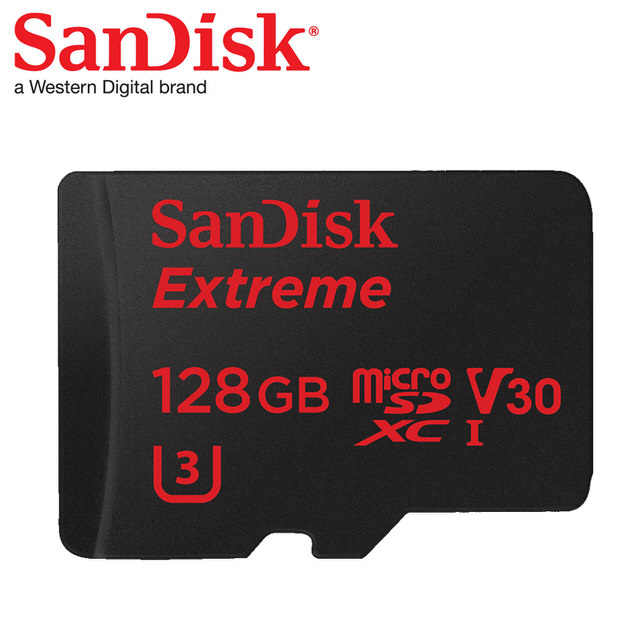 【SanDisk】Extreme microSD UHS-I 128G V30 記憶卡 含轉卡(每秒讀90MB 寫60MB)