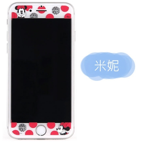 【Disney 】9H強化玻璃彩繪保護貼-大人物 iPhone 6 /6s米妮