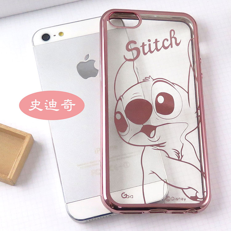 【Disney 】iPhone 6 /6s 時尚質感電鍍系列彩繪保護套-人物系列史迪奇