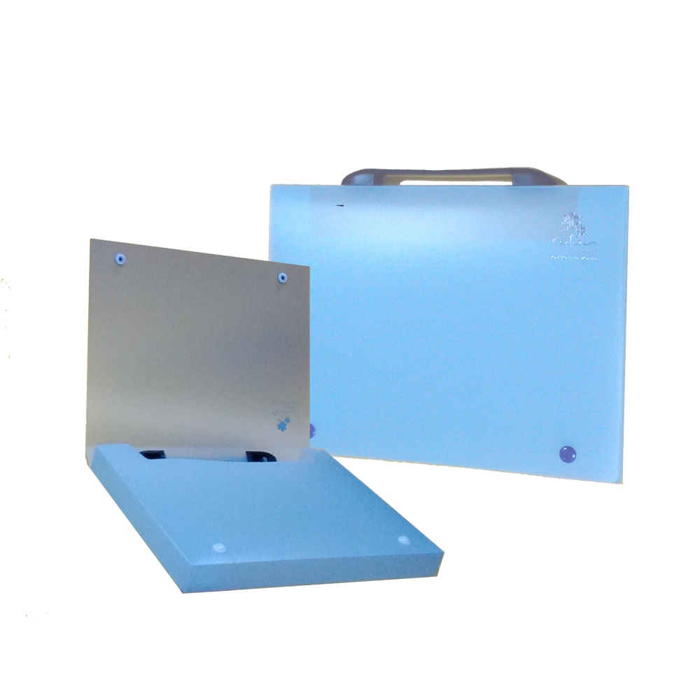 【檔案家】立體手把輕盈A4公文盒(30) 藍果凍
