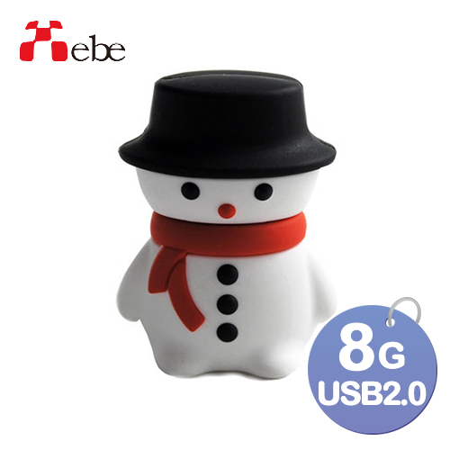 Xebe集比 雪人造型USB8GB, USB 2.0