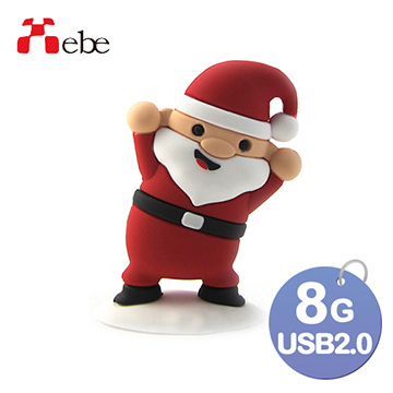 Xebe集比 聖誕老公公造型USB隨身碟 8GB, USB 2.0