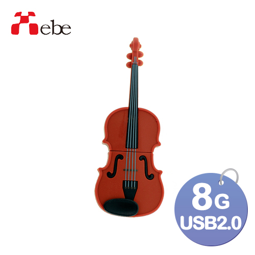 Xebe集比 提琴隨身碟8GB, USB 2.0