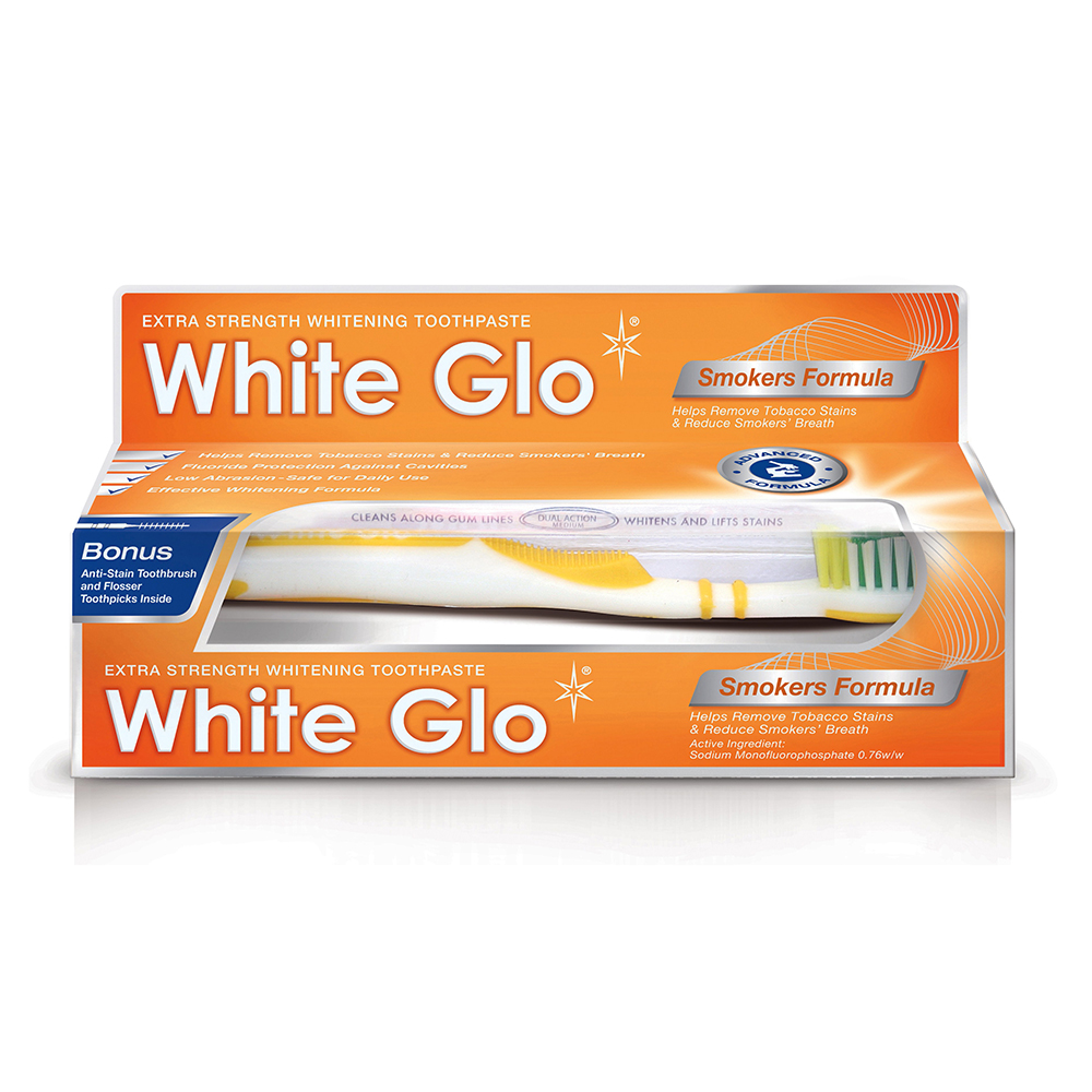 【澳洲White Glo】菸漬特效牙膏150g(附牙刷+牙縫刷)
