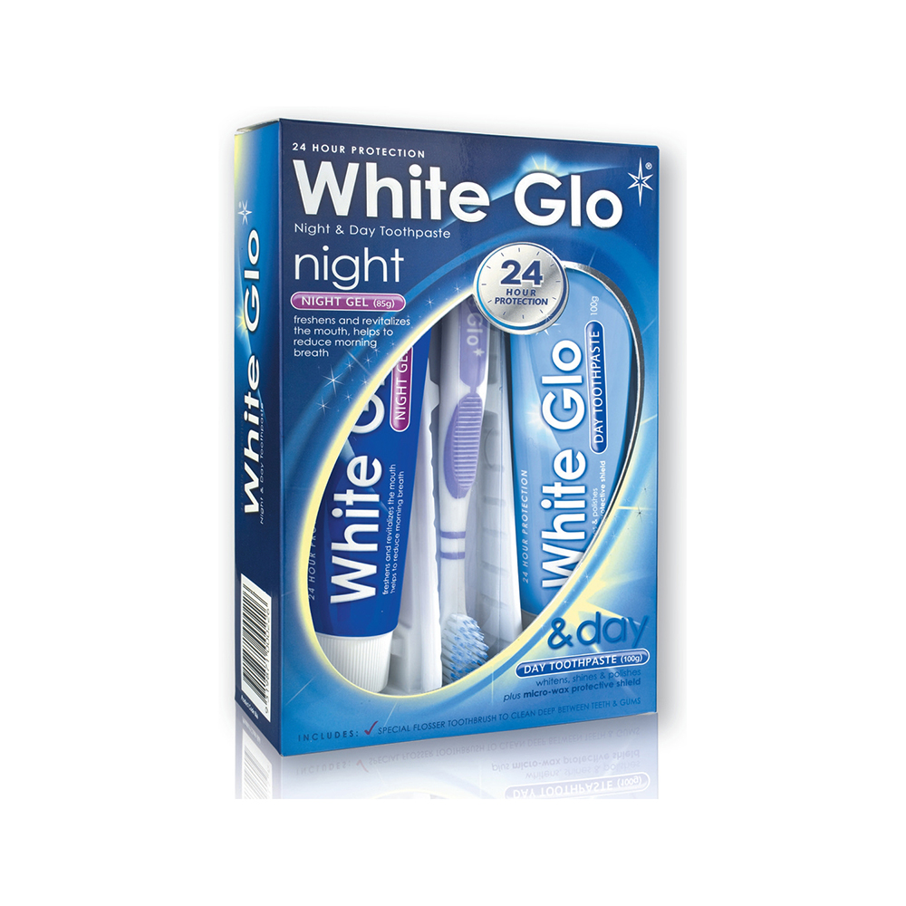 【澳洲White Glo】日夜型牙膏牙刷組