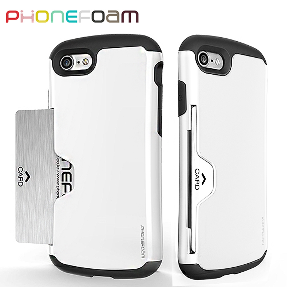 PhoneFoam Golf iPhone7 插卡式防震保護殼(白)