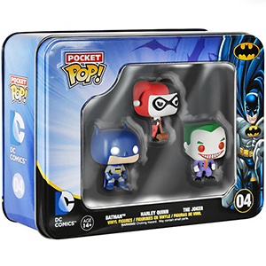 POP!蝙蝠俠公仔鐵盒精裝版 蝙蝠俠x小丑女x小丑 --Funko出品(美國原裝)