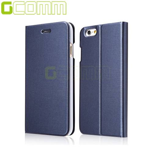GCOMM iPhone7 Plus 5.5＂ Metalic Texture 金屬質感拉絲紋超纖皮套優雅藍