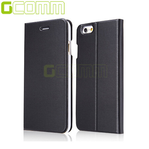 GCOMM iPhone7 Plus 5.5＂ Metalic Texture 金屬質感拉絲紋超纖皮套紳士黑