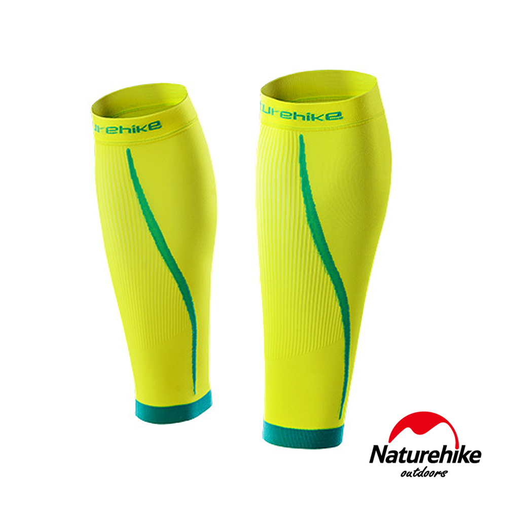 【Naturehike】運動機能型壓縮小腿套 護腿套_1雙入M(螢光黃)