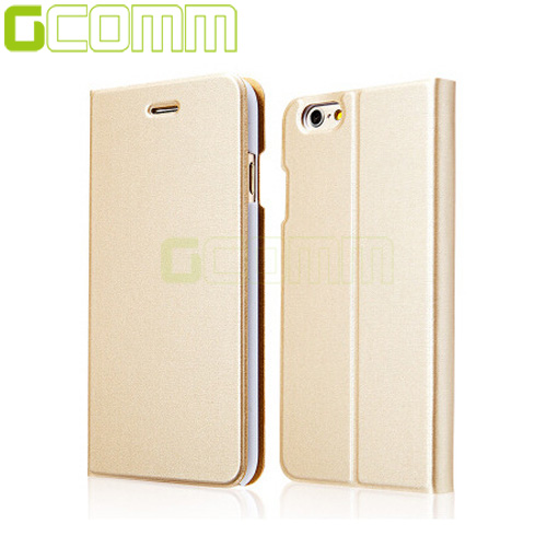 GCOMM iPhone7 Plus 5.5＂ Metalic Texture 金屬質感拉絲紋超纖皮套香檳金