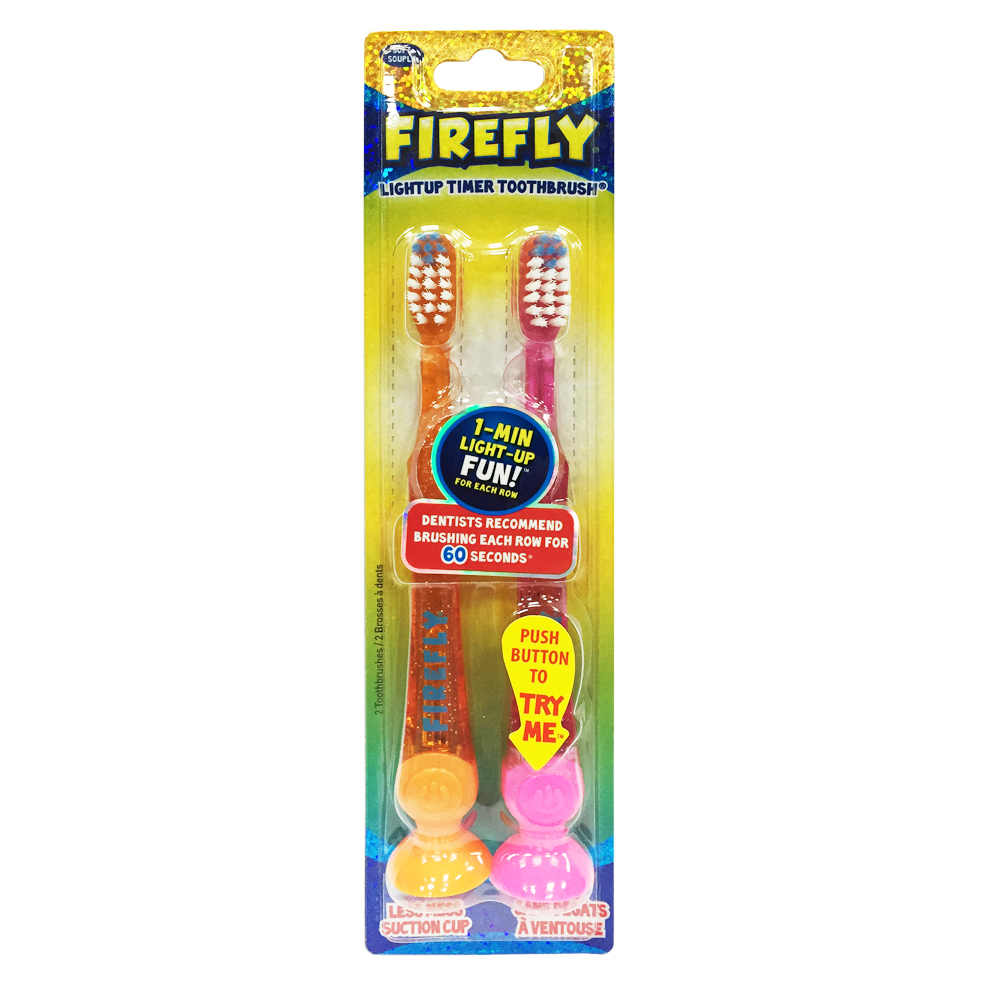 【美國Dr. Fresh】Firefly計時發光兒童牙刷2入
