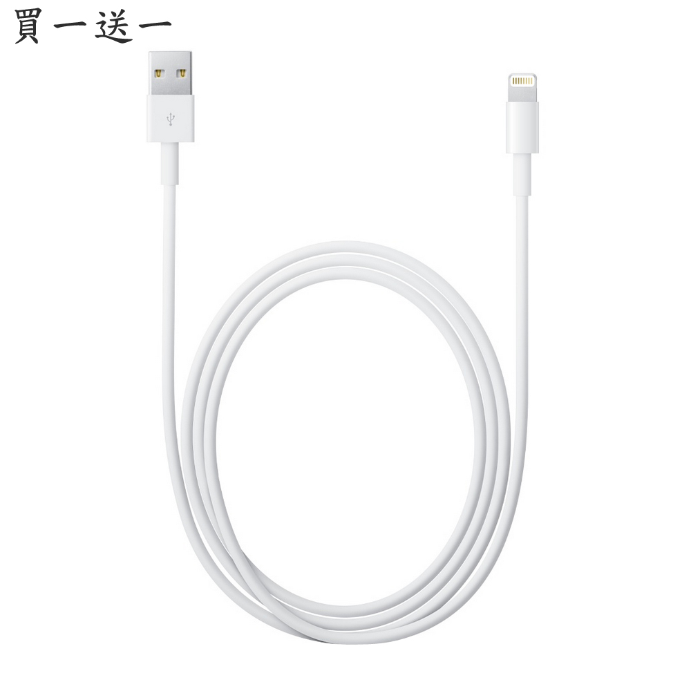 [買一送一] 原廠數據充電線 Apple iPhone, iPad, iPod Lightning 對 USB 連接線 (1公尺)