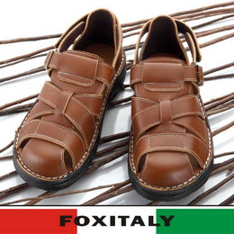 Fox Italy 凱薩氣墊涼鞋610139(淺咖啡-08)40號
