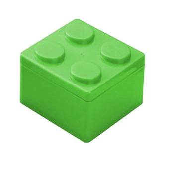 【U】diablock - 積木造型餐盒(小) - 綠色