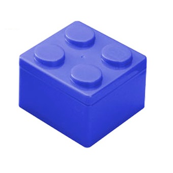 【U】diablock - 積木造型餐盒(小) - 藍色