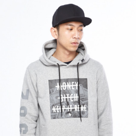 【DYC X FLOW】 - Strikethrough Hoodie_L_灰色