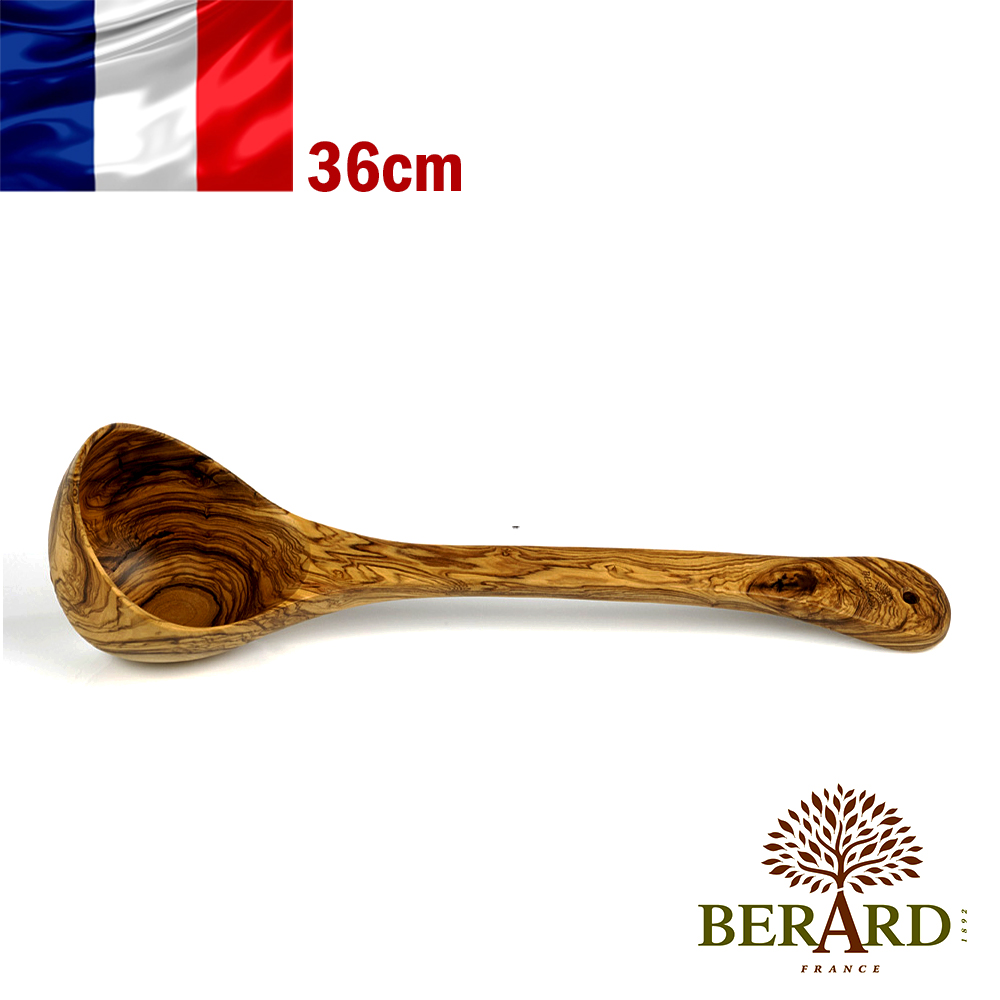 【法國Berard畢昂原木食具】『匠人系列』橄欖木長湯勺36cm