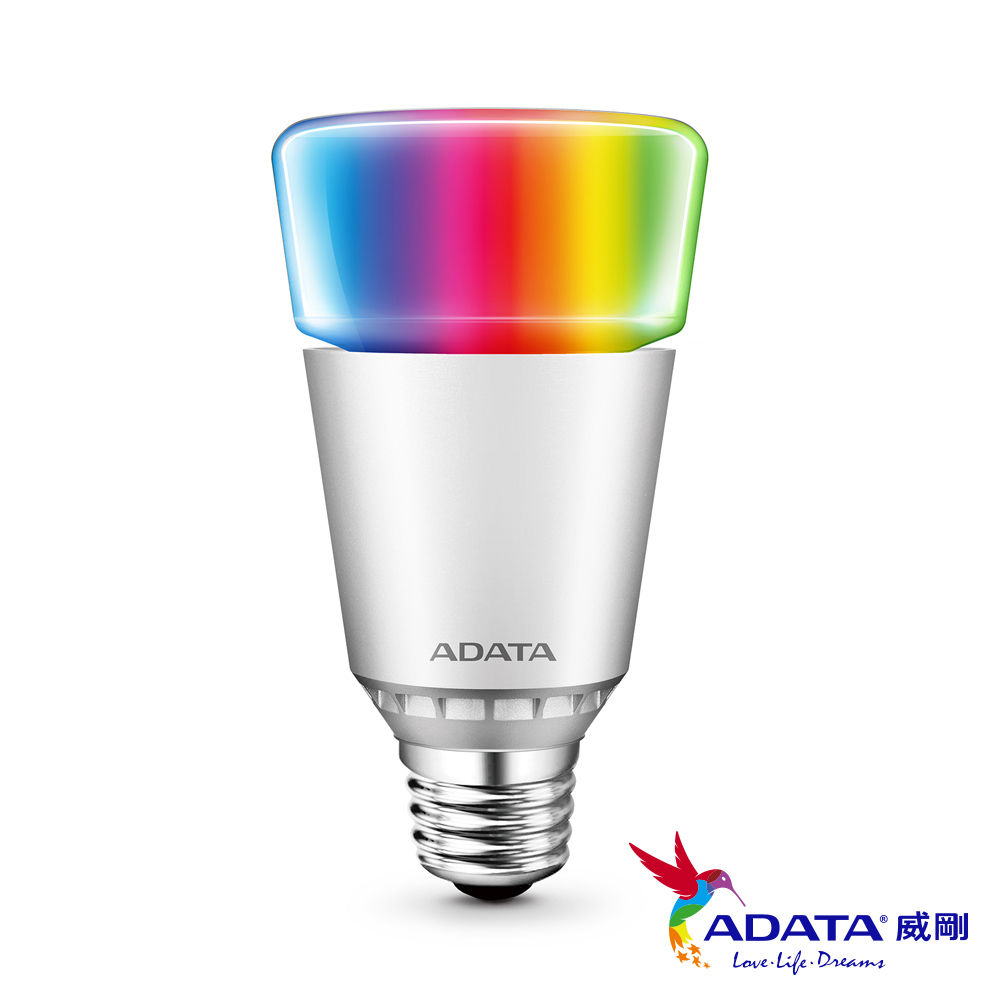 威剛ADATA威剛ADATA LED 7W 智慧型 RGB 藍芽 調光調色燈泡 1入RGB調光調色