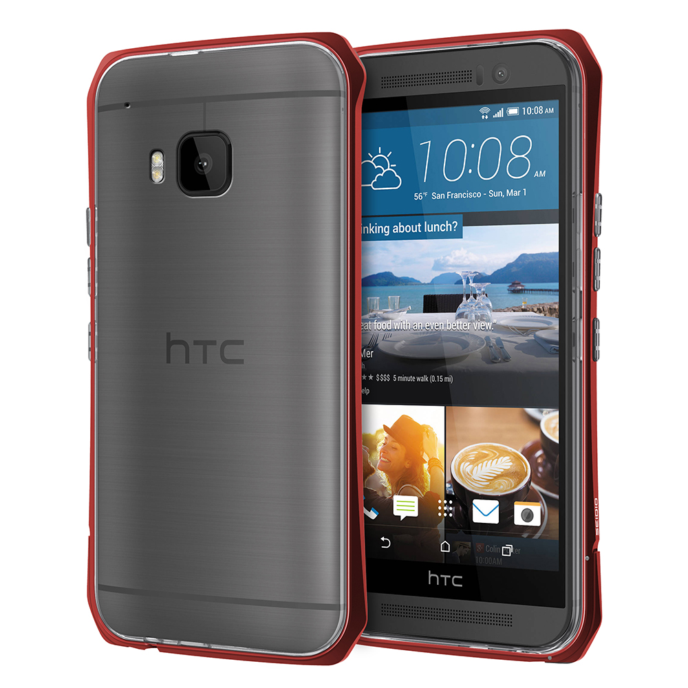 SEIDIO TETRA? Pro 極簡金屬邊框雙層保護殼 for HTC One M9紅