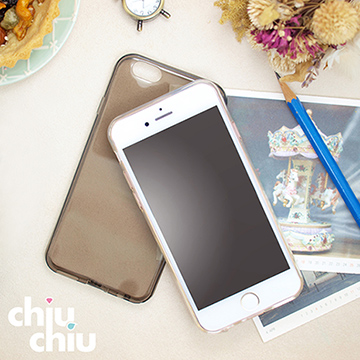 【CHIUCHIU】iPhone 6s(4.7吋) 自帶防塵塞型TPU清水保護套(晶透明)