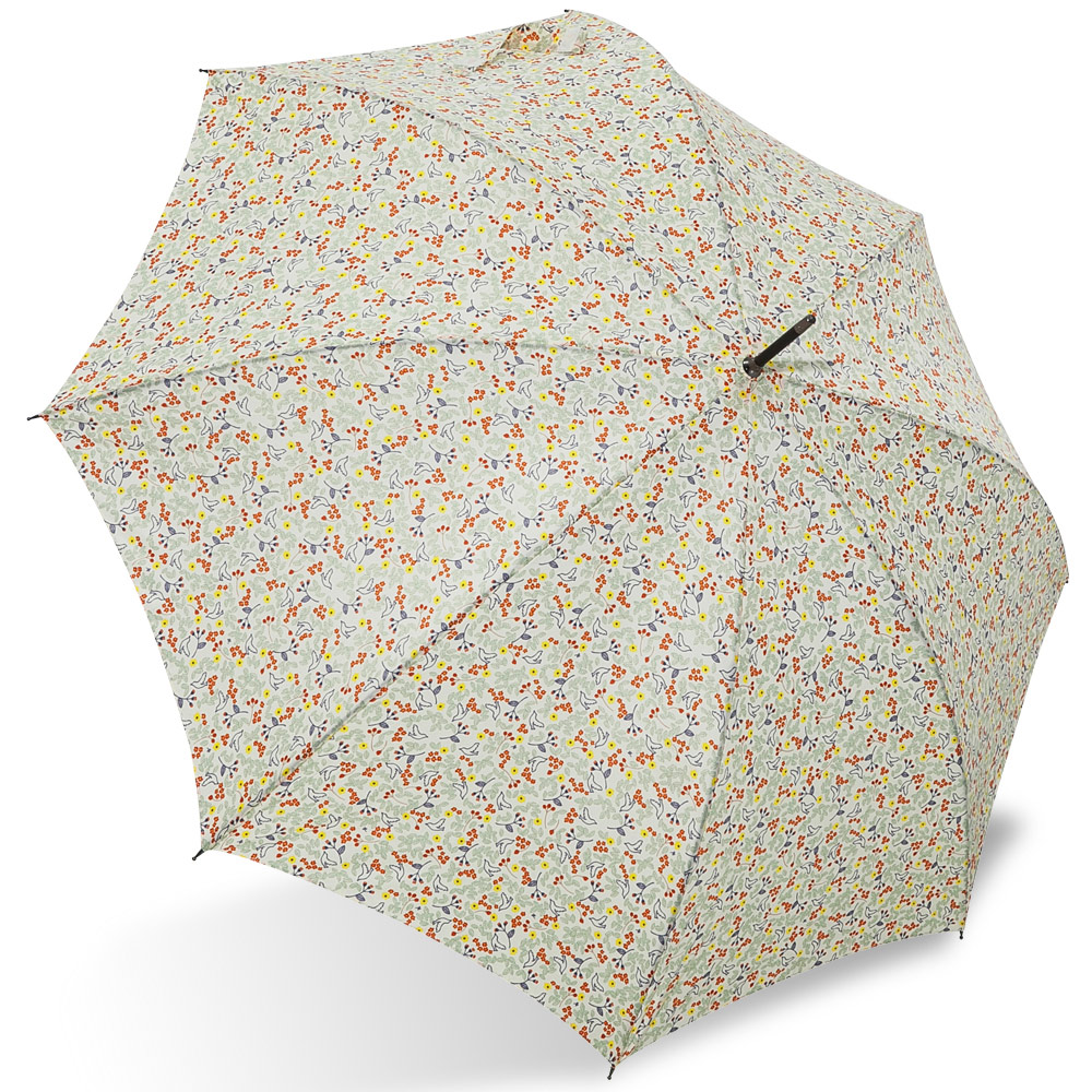 【rainstory】日式花卉(米)抗UV自動開直骨傘