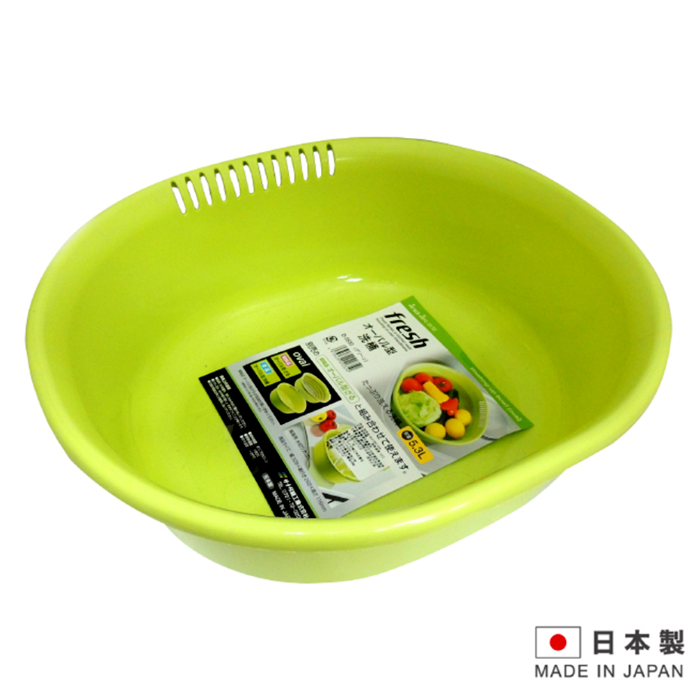 日本製造 洗物收納盆-綠色SAN-D5550