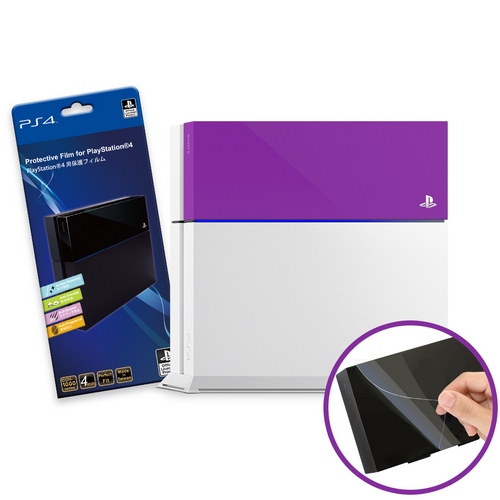 SONY PS4 1207 500G +硬碟蓋 紫+原廠保護貼 標準版(ASIA00110+P4PF11)+一年保固卡-專主機-冰河白