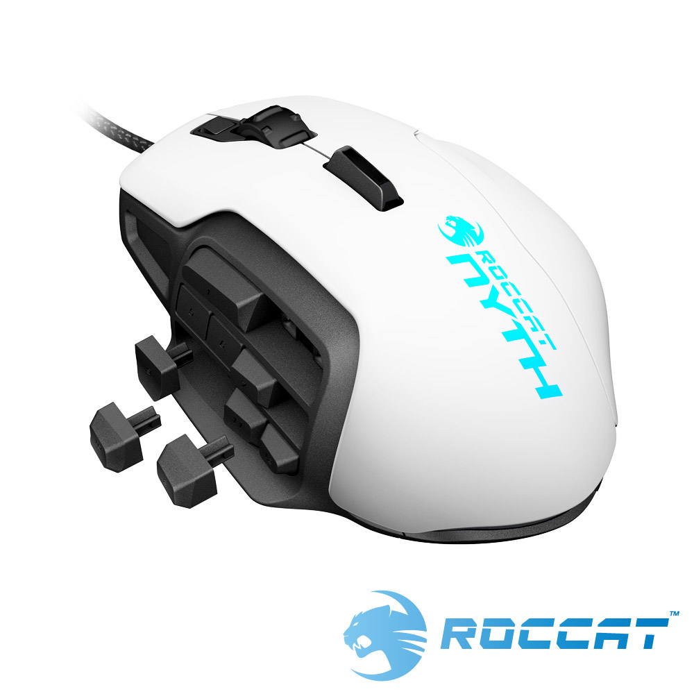 ROCCAT Nyth 雷射電競滑鼠-白