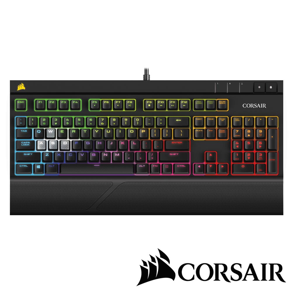CORSAIR Gaming STRAFE RGB機械電競鍵盤-紅軸英文