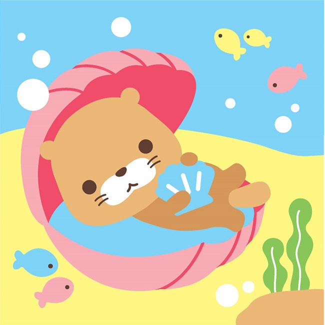 LOVIN超萌韓版數字油畫 海洋系列貝殼熊(2) 1幅無