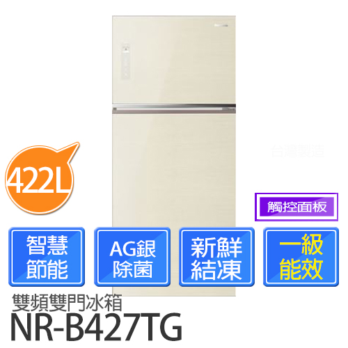 Panasonic 國際牌 NR-B427TG 422公升智慧節能變頻雙門冰箱