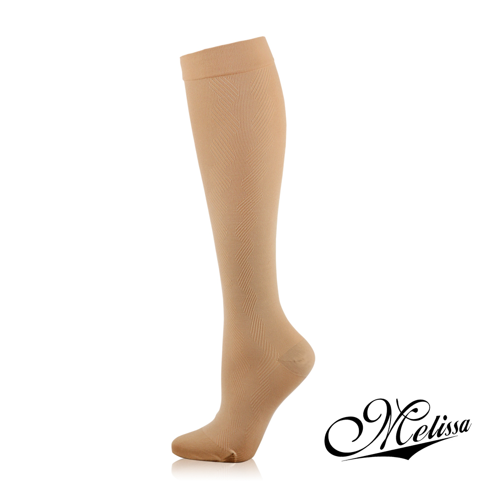 《Melissa 魅莉莎》醫療級時尚彈性襪─小腿襪(薔薇膚)薔薇膚L