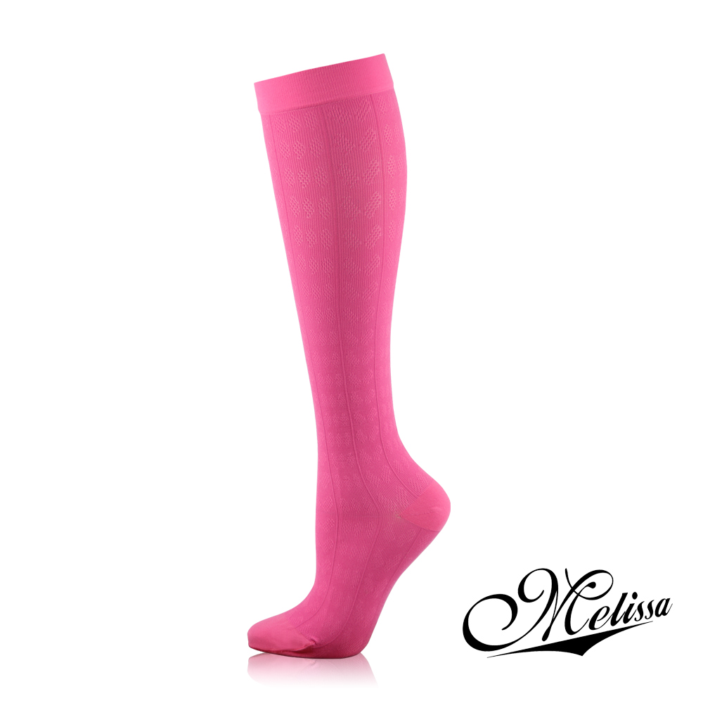 《Melissa 魅莉莎》醫療級時尚彈性襪─小腿襪(蜜桃粉)蜜桃粉S