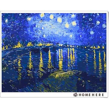 [HOMEHERE] DIY數字油畫/ 隆河的星夜