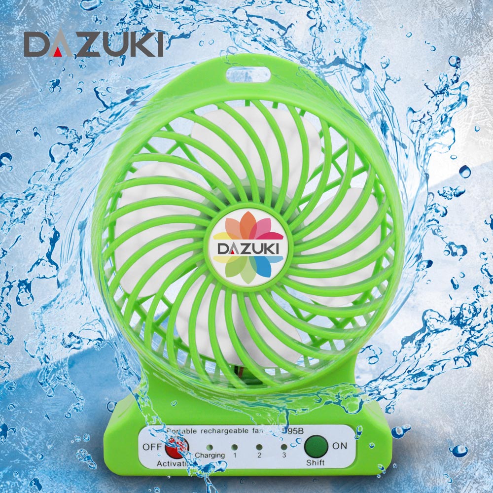 DAZUKI 三段變速USB充電涼風扇 DAZU-AL101青翠綠