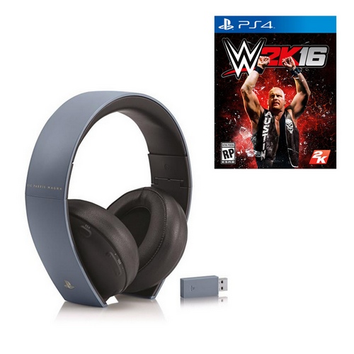 秘境探險4 特仕版 無線耳機(0083 BU)+PS4遊戲 WWE 2K16(專)