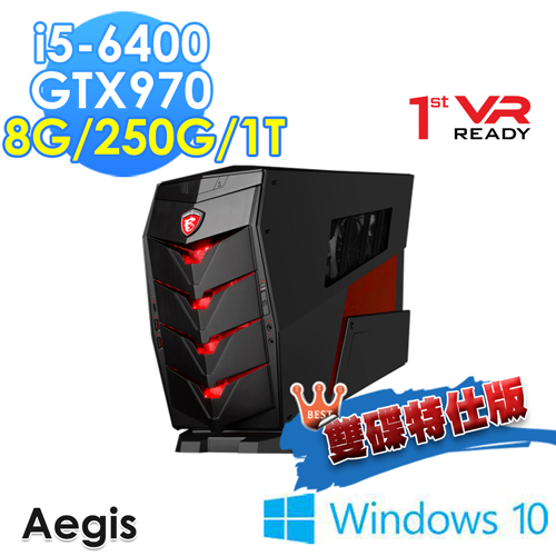 【msi微星】Aegis-011TW i5-6400 GTX970 WIN10(雙碟特仕版)