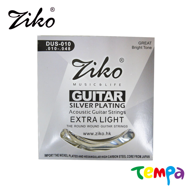 【Tempa】Ziko DUS-010/DUS-011  民謠吉他弦 公司貨(兩包入)DUS-010