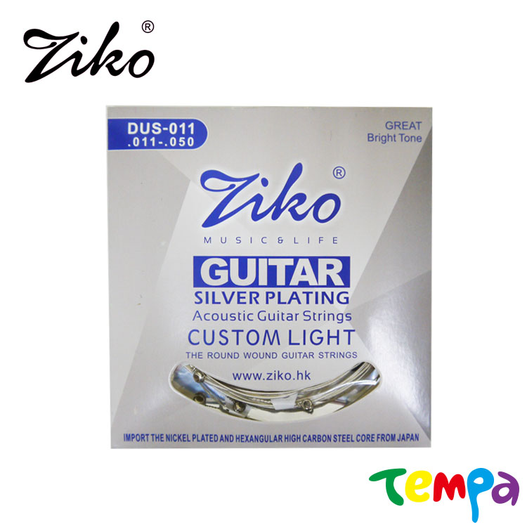 【Tempa】Ziko DUS-010/DUS-011  民謠吉他弦 公司貨(兩包入)DUS-011
