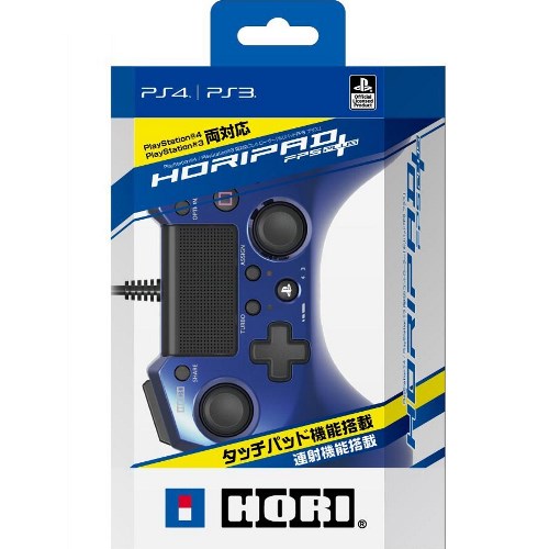 HORI PS4/PS3 FPS射擊遊戲專用有線搖桿藍色款(PS4-026)