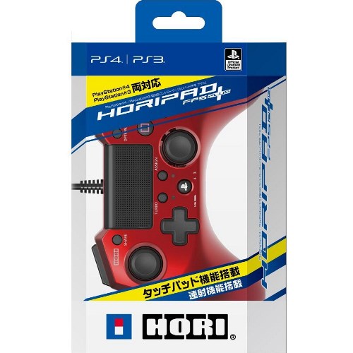 HORI PS4/PS3 FPS射擊遊戲專用有線搖桿紅色款(PS4-027)