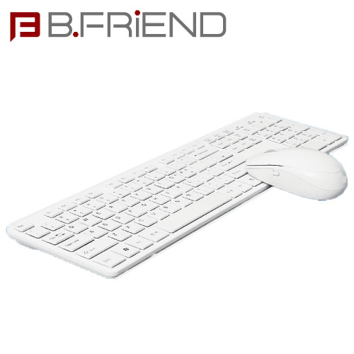B.FRIEND 三區塊無線鍵盤滑鼠組 RF-1430白色