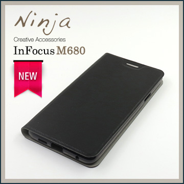 【東京御用Ninja】InFocus M680經典瘋馬紋保護皮套（黑色）