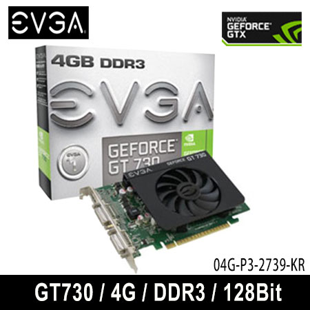 EVGA 艾維克 GT730 4GB DDR3 顯示卡 (04G-P3-2739-KR )