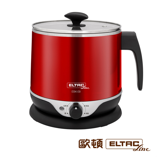  【福利品】ELTAC歐頓 2.2公升雙層防燙不鏽鋼美食鍋 EBK-09