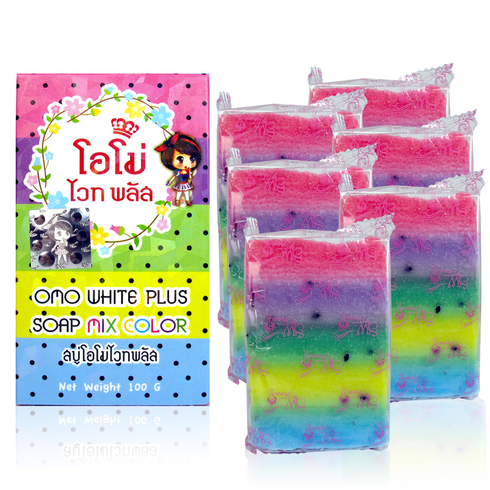 泰國 Omo Plus Soap 繽紛彩虹水果皂100g(6入)