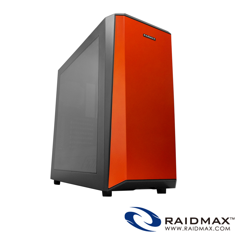 Raidmax 雷德曼 DELTAI 黑/橘/藍 電腦機殼  橘色